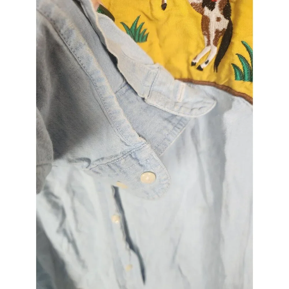 Vtg. Express Men's Sz. S Cowboys & Cactus Button Up Shirt - Picture 6 of 8